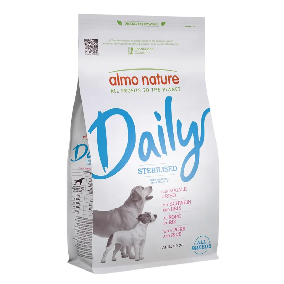 Almo Nature Daily Sterilised Trockenfutter Schwein Reis 1,2kg L-Carnitin