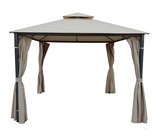 Dehner Dubai Seitenteile Pavillon 3x3m Grau 4 Stück