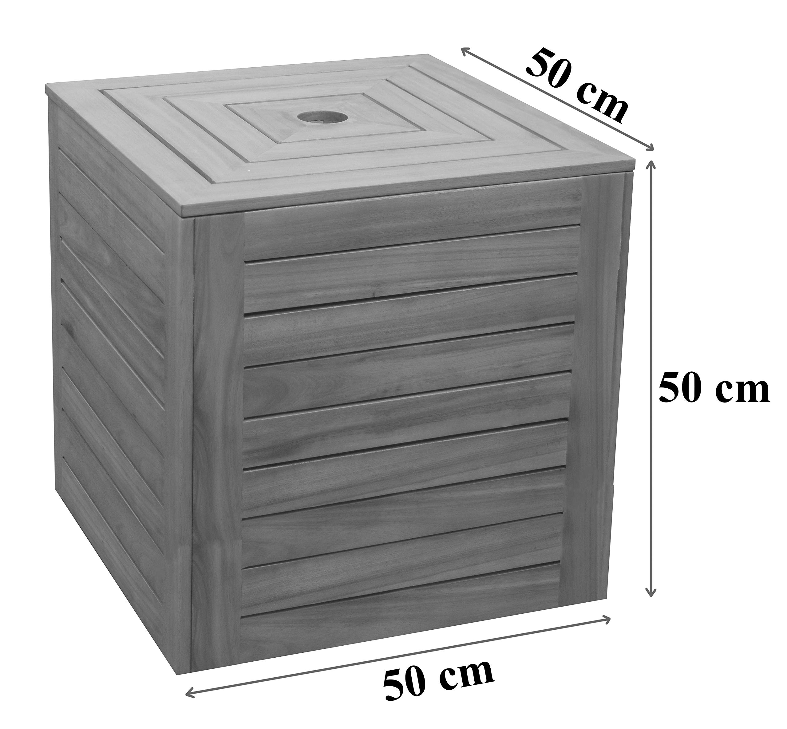 Dehner Macao Schirmbox Akazienholz natur 50x50x50cm