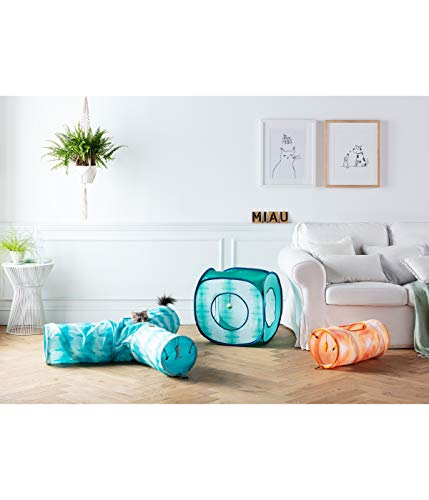 Dehner Premium Lovely Dice Katzentunnel blau 50 cm