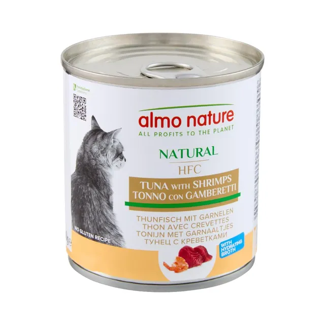 Almo Nature HFC Natural Nassfutter Thunfisch Garnelen 12x280g