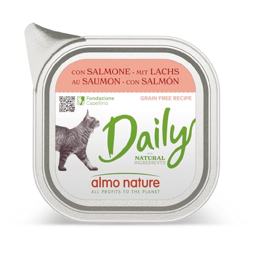 Almo Nature Daily Nassfutter Lachs 32x100 g Paté Adult