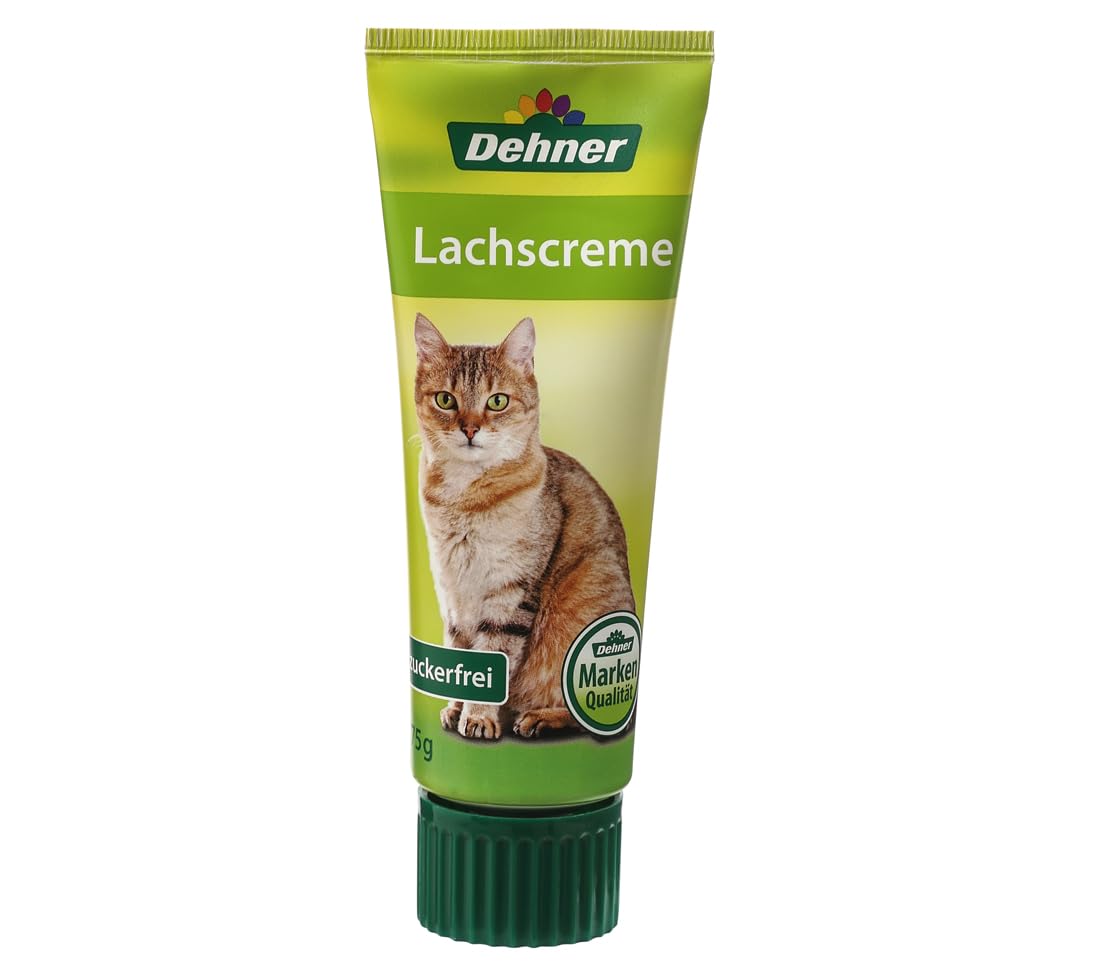 Dehner Lieblinge Katzensnack Lachscreme 6x75g zuckerfrei