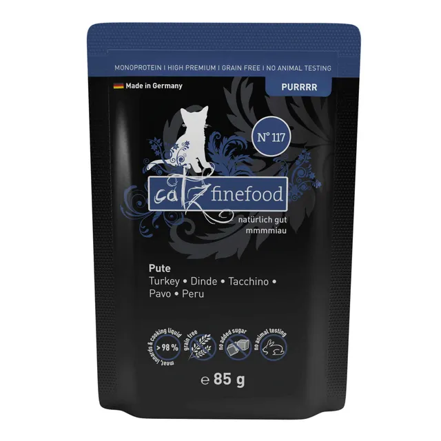 catz finefood Purrrr N°117 Nassfutter Pute 16x85g Monoprotein