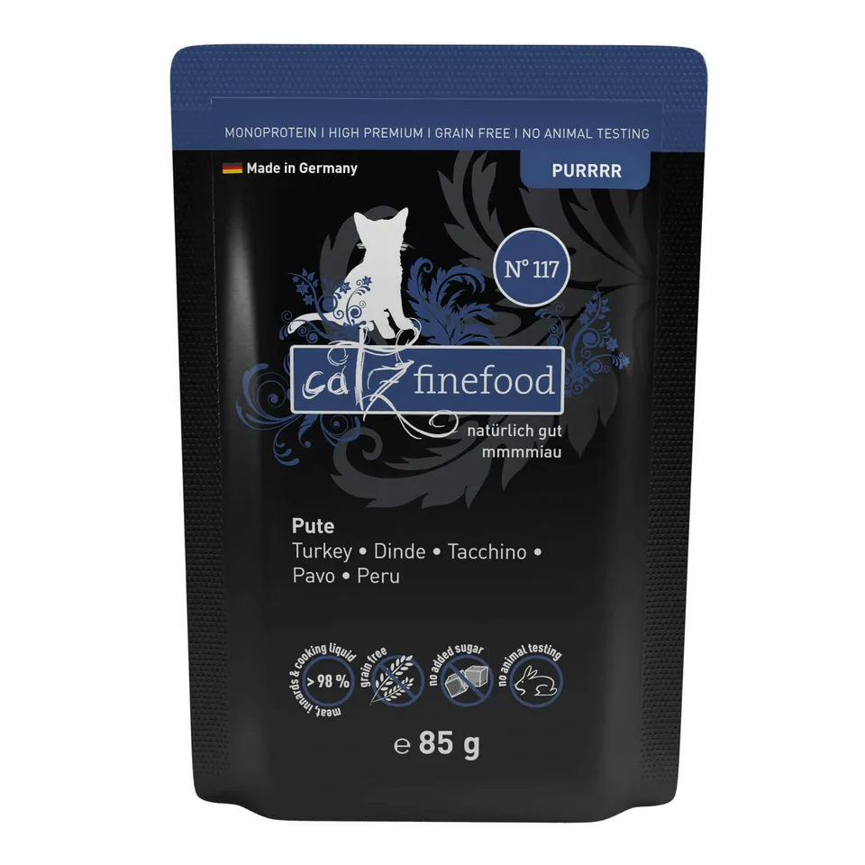 catz finefood Purrrr N°117 Nassfutter Pute 16x85g Monoprotein