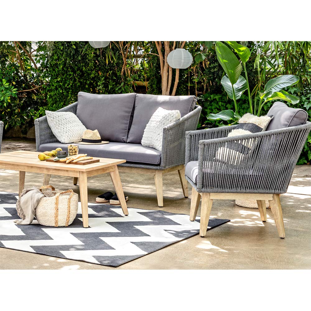 Dehner Saba Geflechtkorb Aufbewahrungskorb 45x40x30 beige Natur