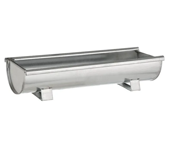 Dehner Dachrinne Pflanzgefäß verzinkt silber 30x17x10cm
