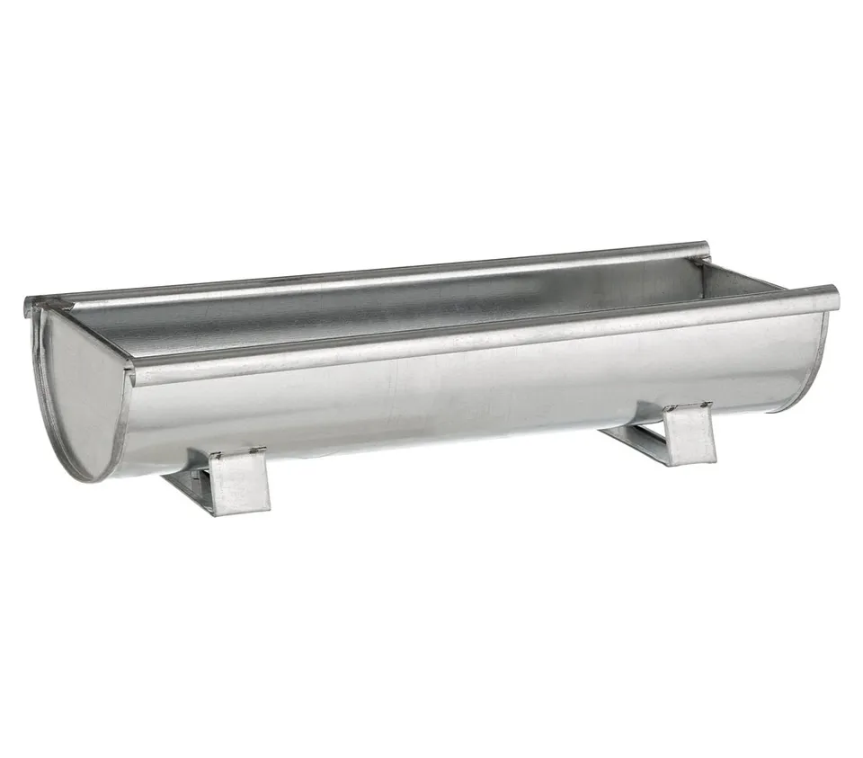 Dehner Dachrinne Pflanzgefäß verzinkt silber 30x17x10cm