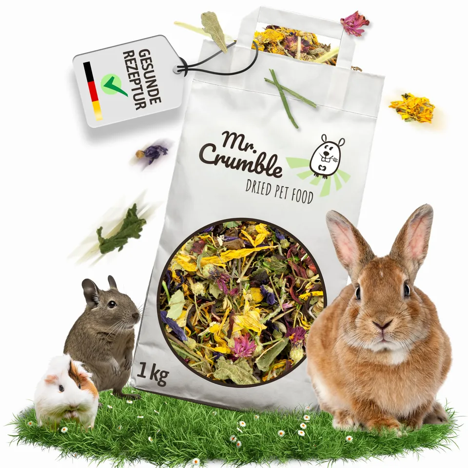 Mr. Crumble Sonnentraum Nagerfutter 1kg Blüten Kräuter