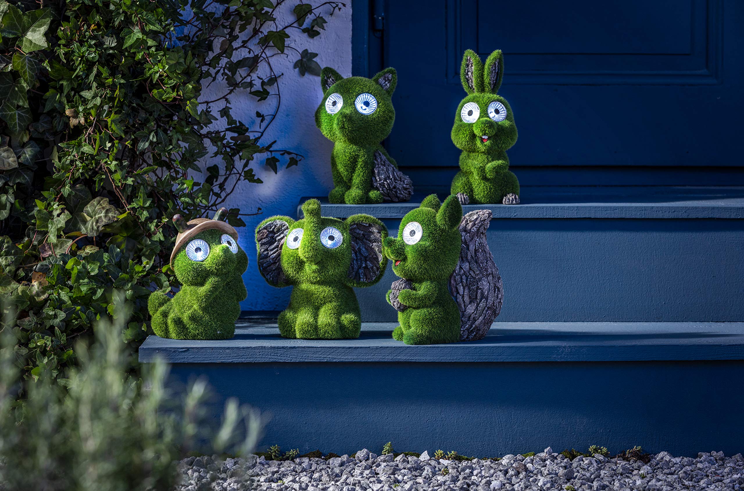 Dehner Hippo Happy Solarleuchte Dekofigur grün 19cm