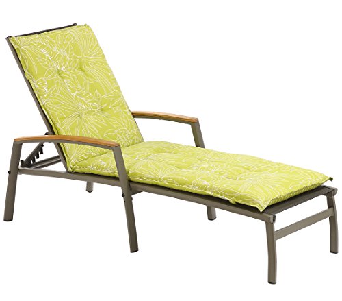 Dehner Colmar Gartenliege anthrazit 203cm Teakholz verstellbar