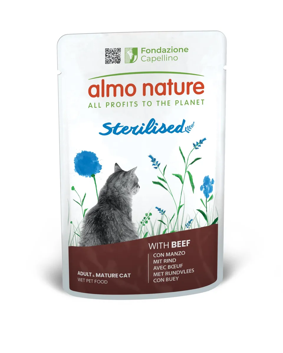 Almo Nature Sterilised Nassfutter Rind 30x70g fettarm