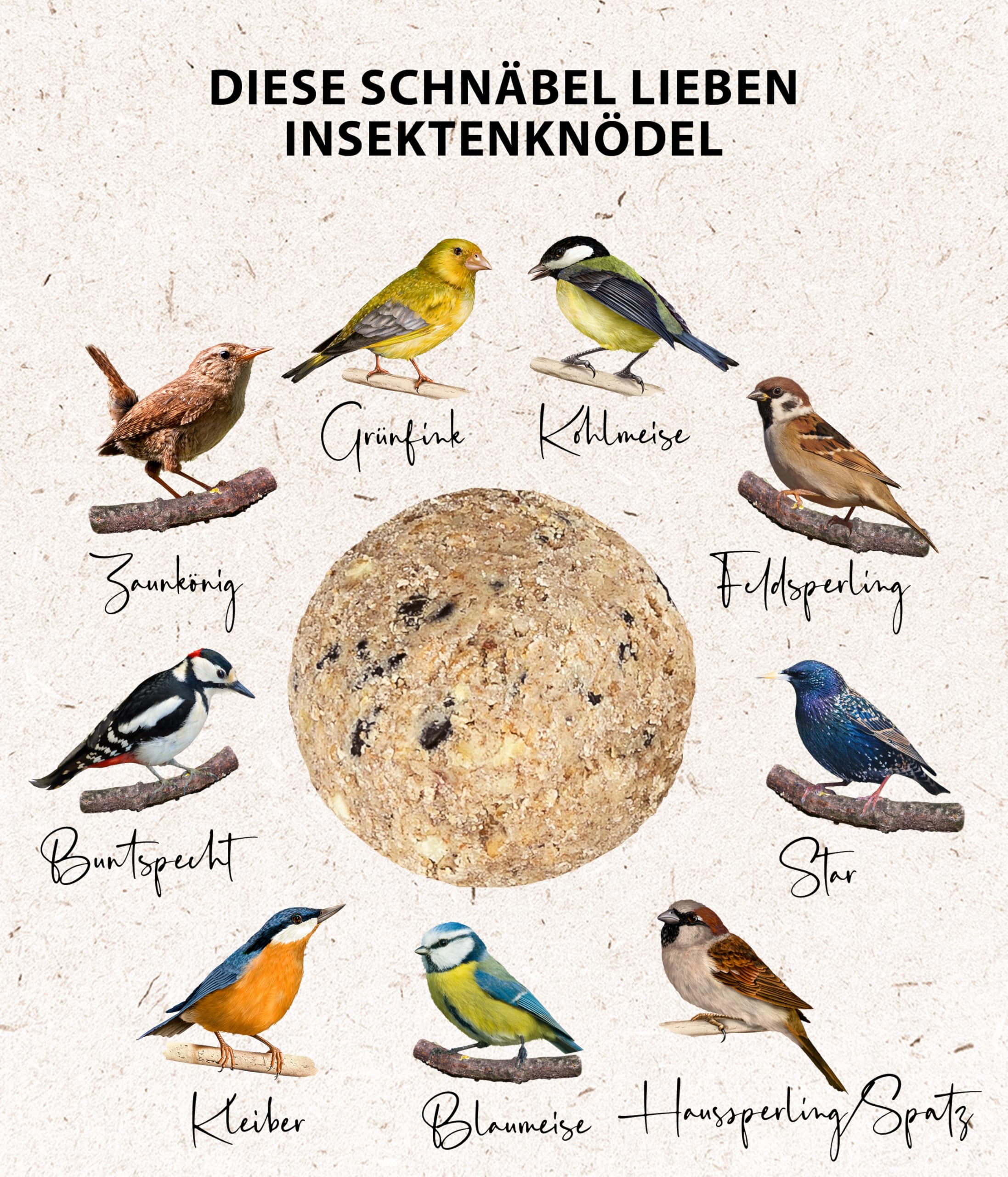 Dehner Natura Premium Meisenknödel 30x90g Insekten