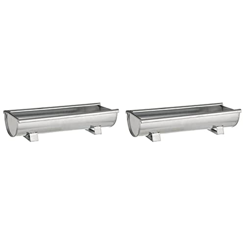 Dehner Dachrinne Pflanzgefäß verzinkt 60 cm silber Blumenkasten