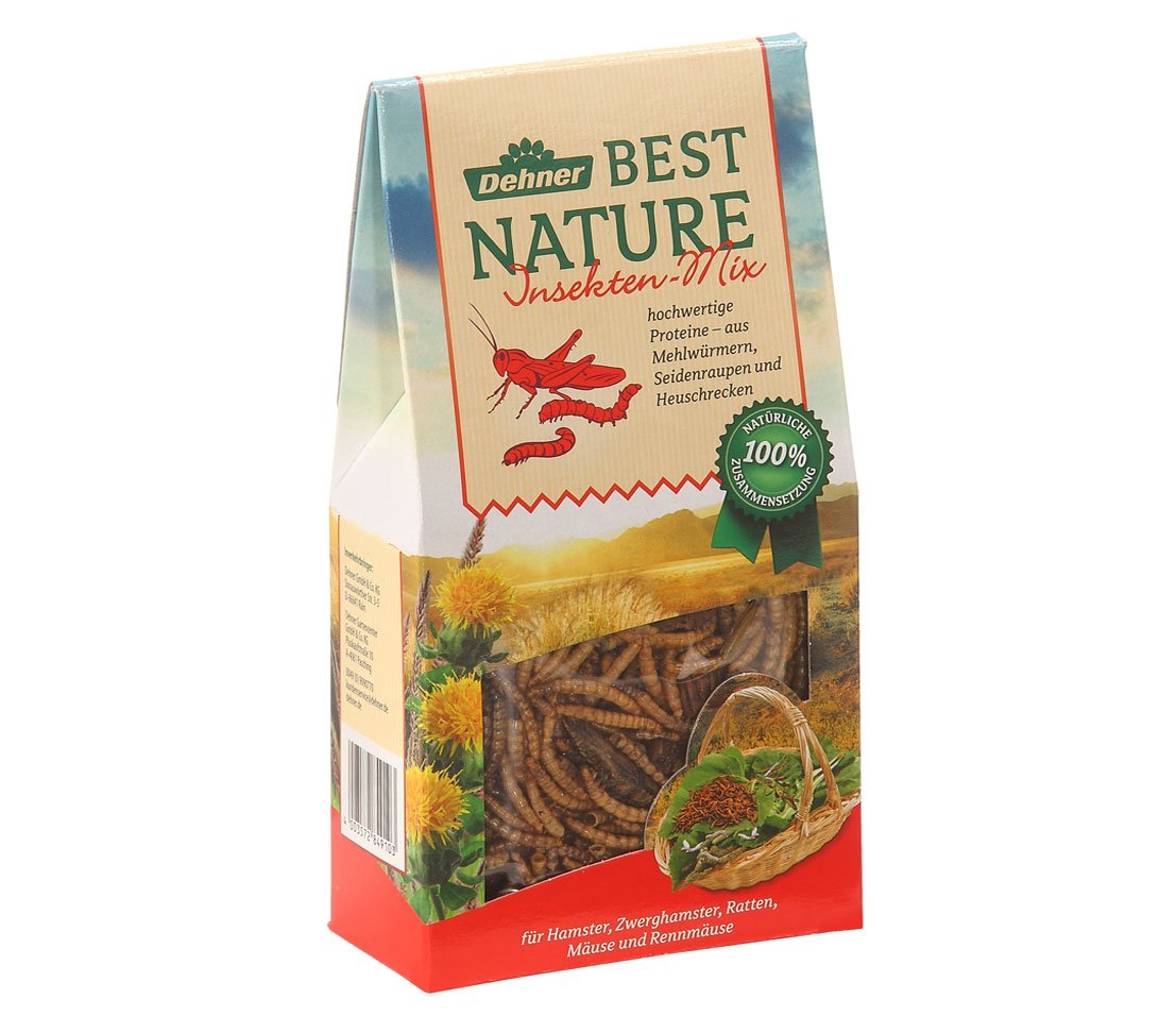 Dehner Best Nature Nagersnack Insekten-Mix 3x60 g