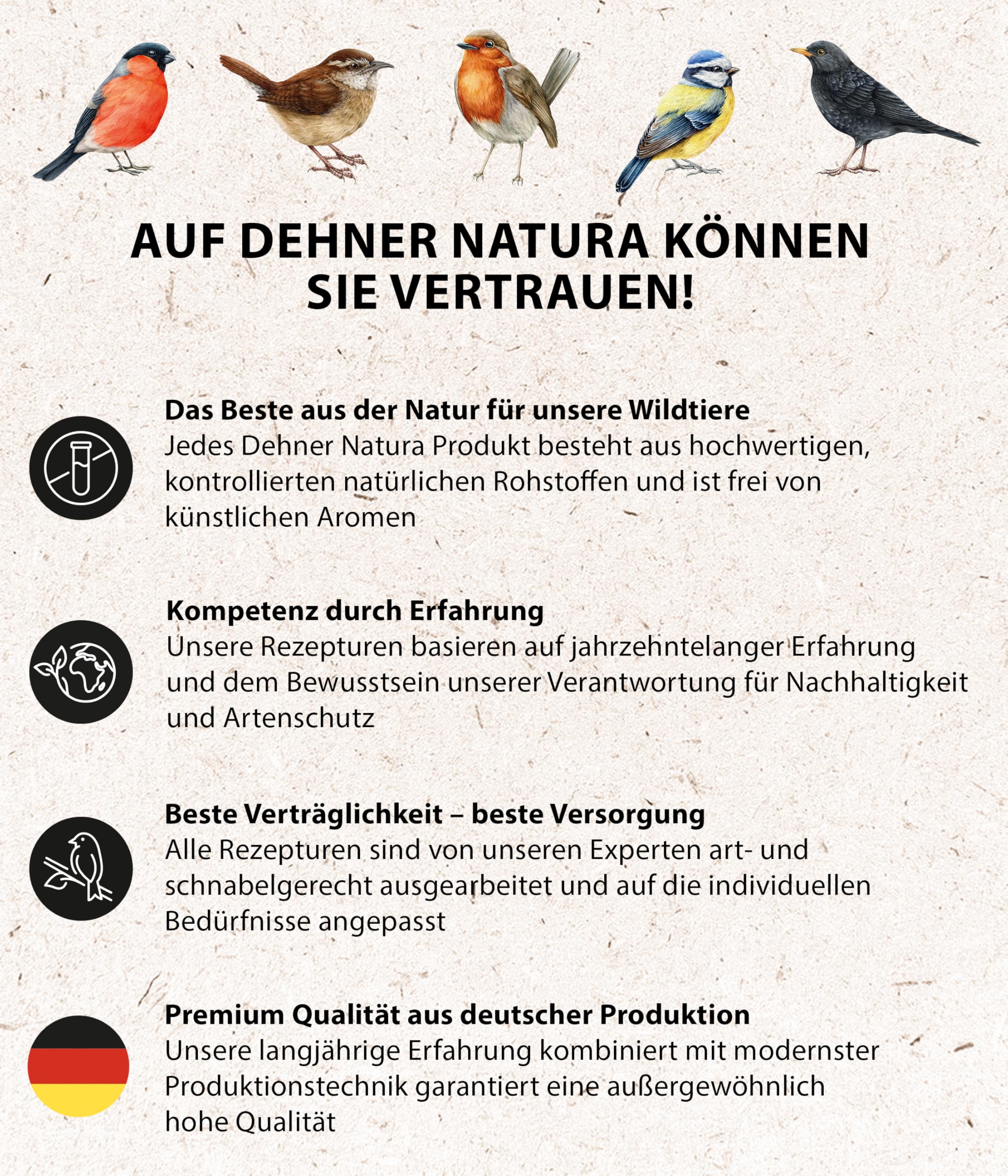 Dehner Natura Premium Erdnuss-Aufstrich Wildvogelfutter 2 kg energiereich