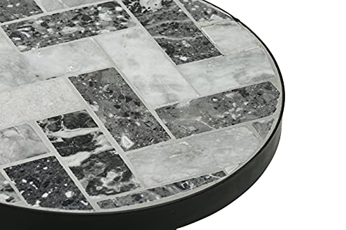 Dehner Letizia Blumenhocker Mosaik grau-weiß Ø 41 cm