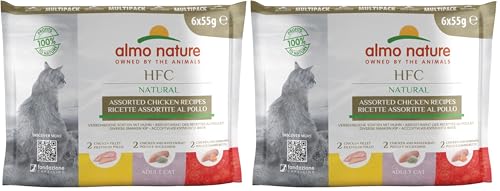 Almo Nature HFC Jelly Multipack Nassfutter Huhn Thunfisch 6x55g glutenfrei
