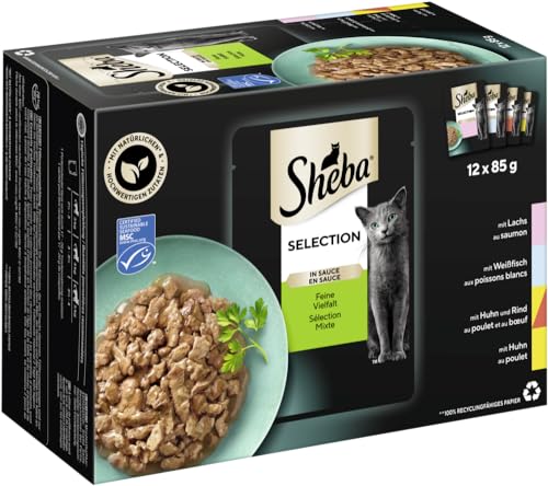 Sheba Selection in Sauce Nassfutter Feine Vielfalt 12x85g Sauce