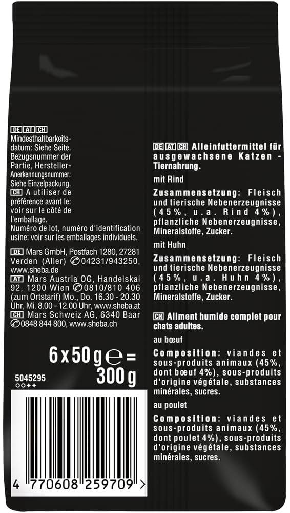 Sheba Fresh & Fine Nassfutter Sauce 24x50g Truthahn Huhn