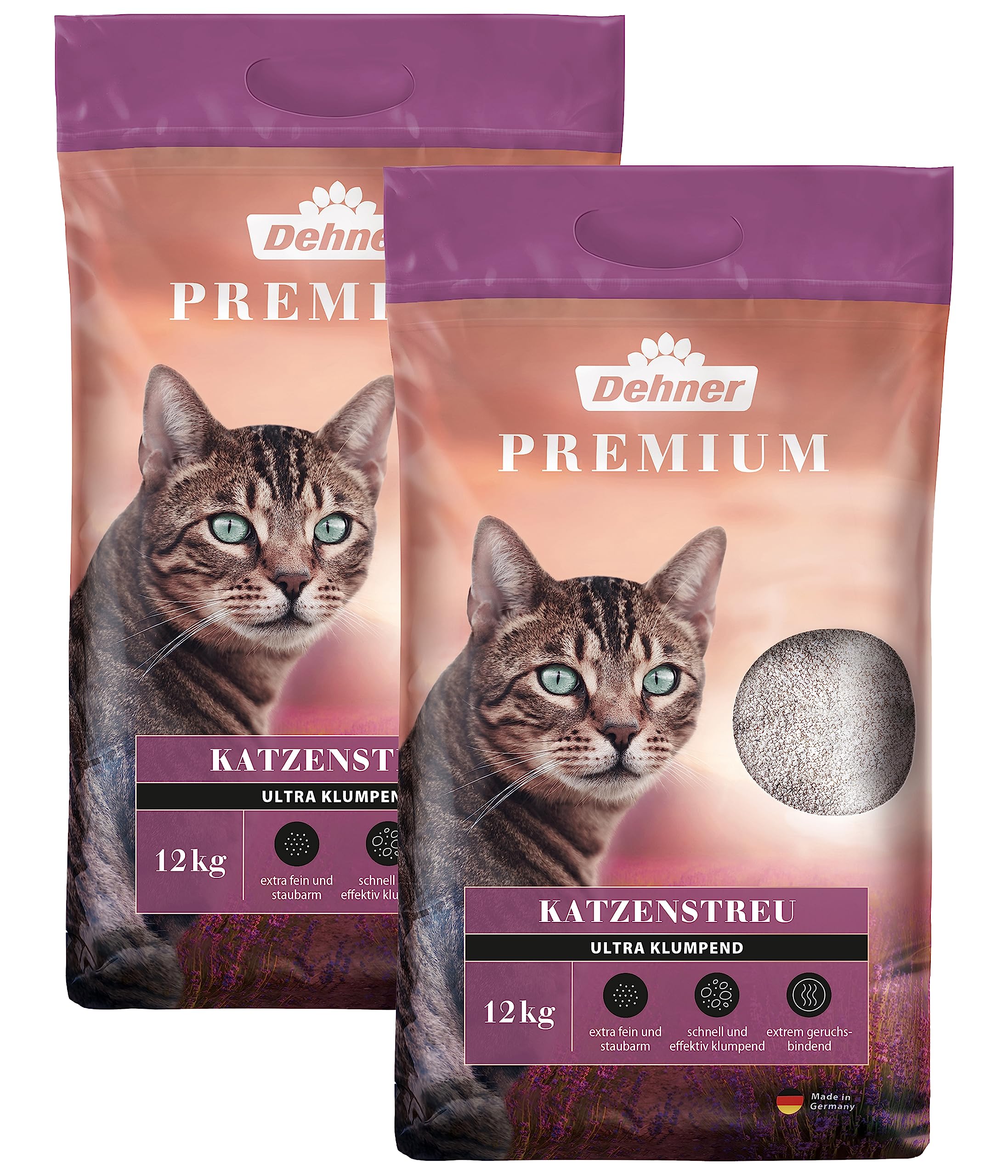 Dehner Premium Katzenstreu Ultra klumpend 12 kg Bentonit