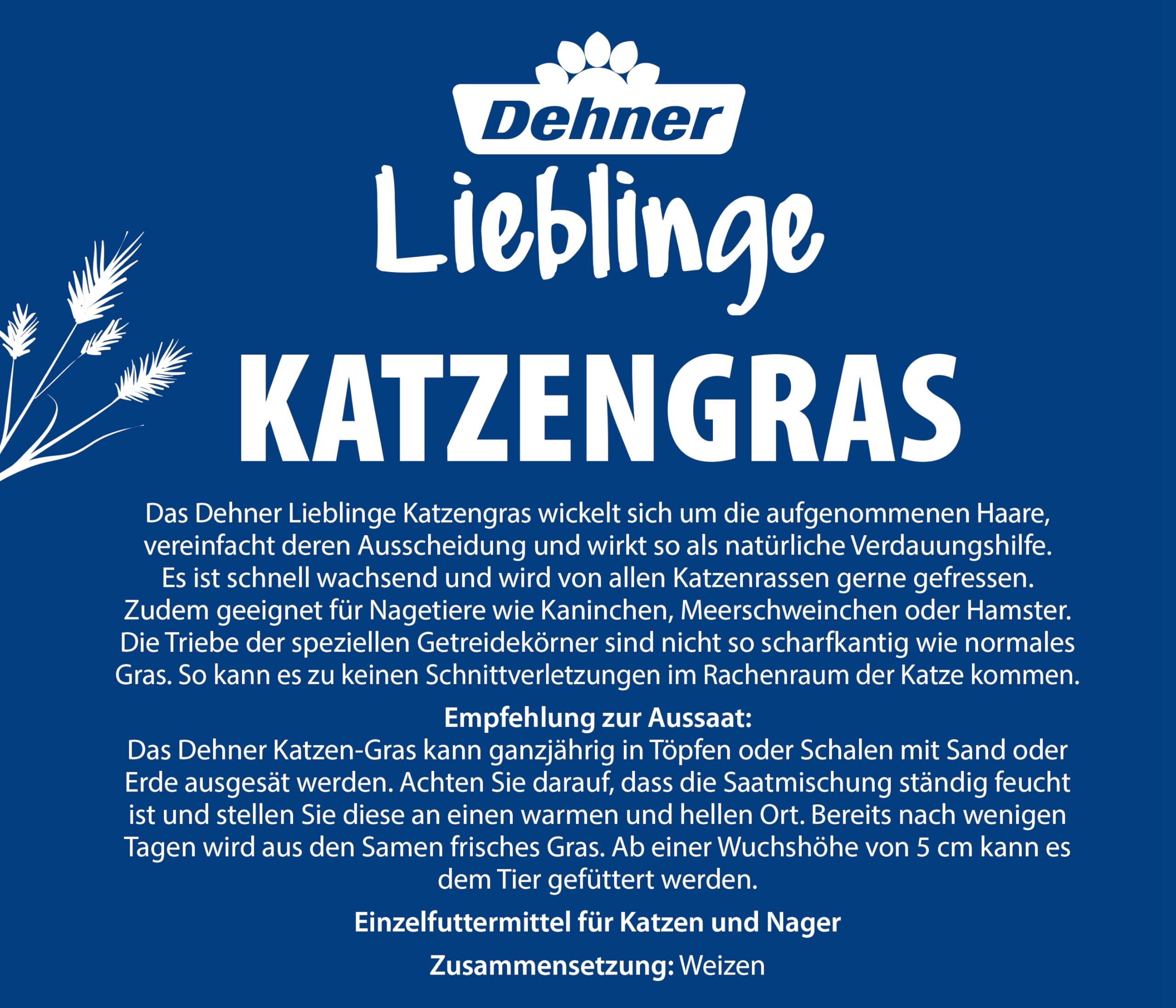 Dehner Lieblinge Katzengras Saatgut 6x100g 600g