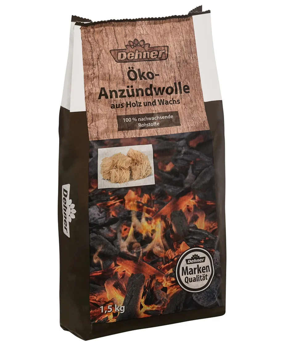 Dehner Öko-Anzündwolle Grillanzünder 1,5 kg Holz-Wachs