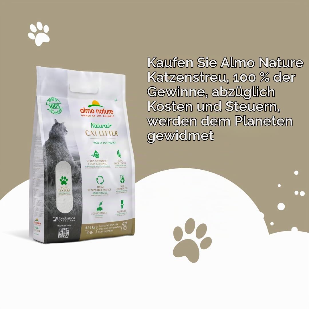 Almo Nature Grain Texture Katzenstreu 4 kg pflanzlich