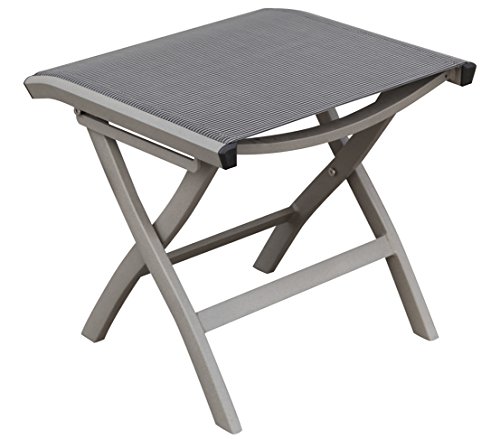 Dehner Colmar Hocker Fußauflage anthrazit 47cm klappbar