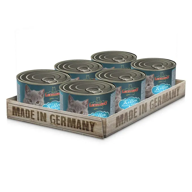 Leonardo Kitten Geflügel Katzennassfutter 200 g Dose zart