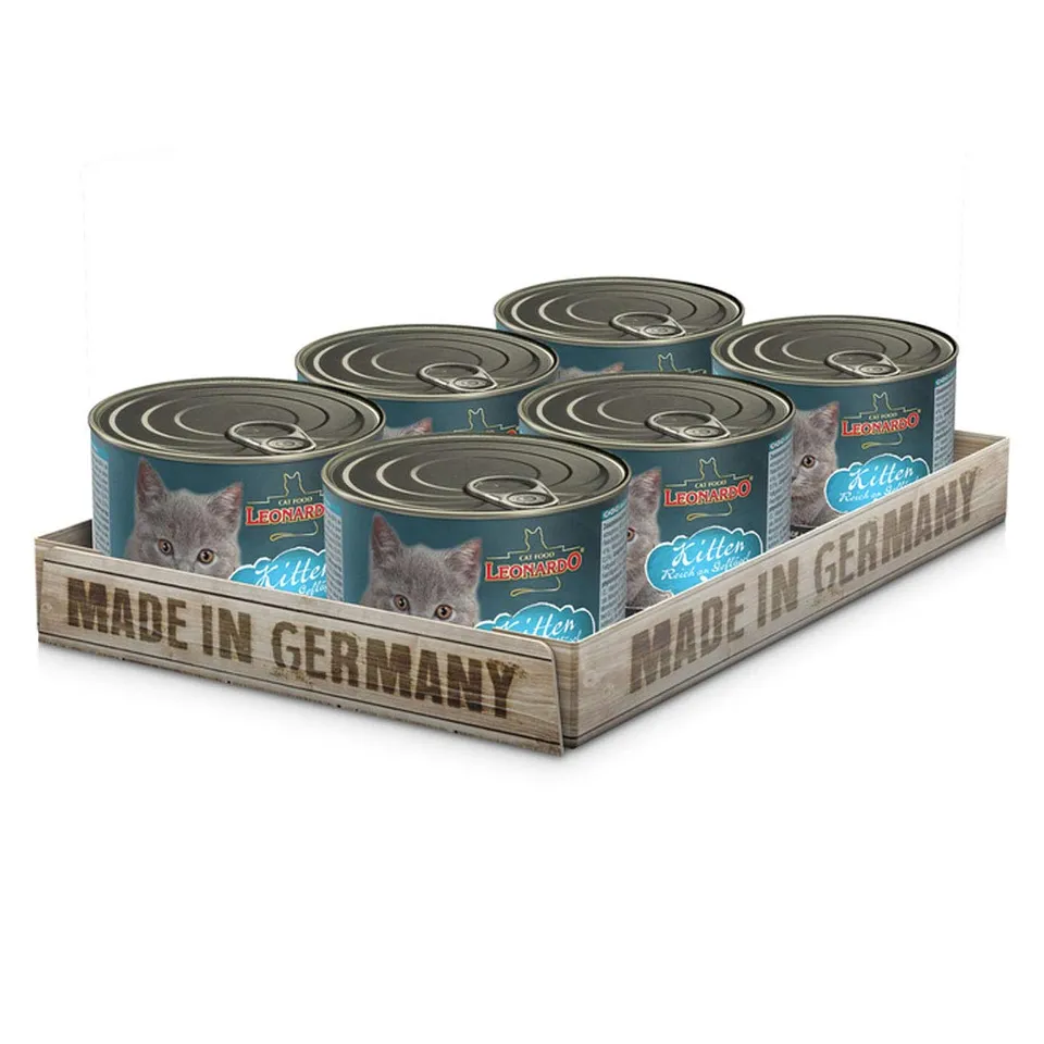 Leonardo Kitten Geflügel Katzennassfutter 200 g Dose zart
