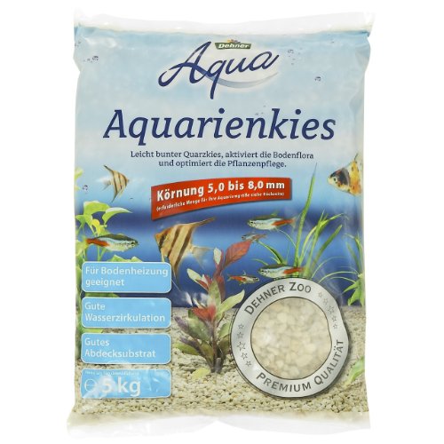 Dehner Aqua Aquarienkies weiß 5-8mm 3x5kg Bodengrund