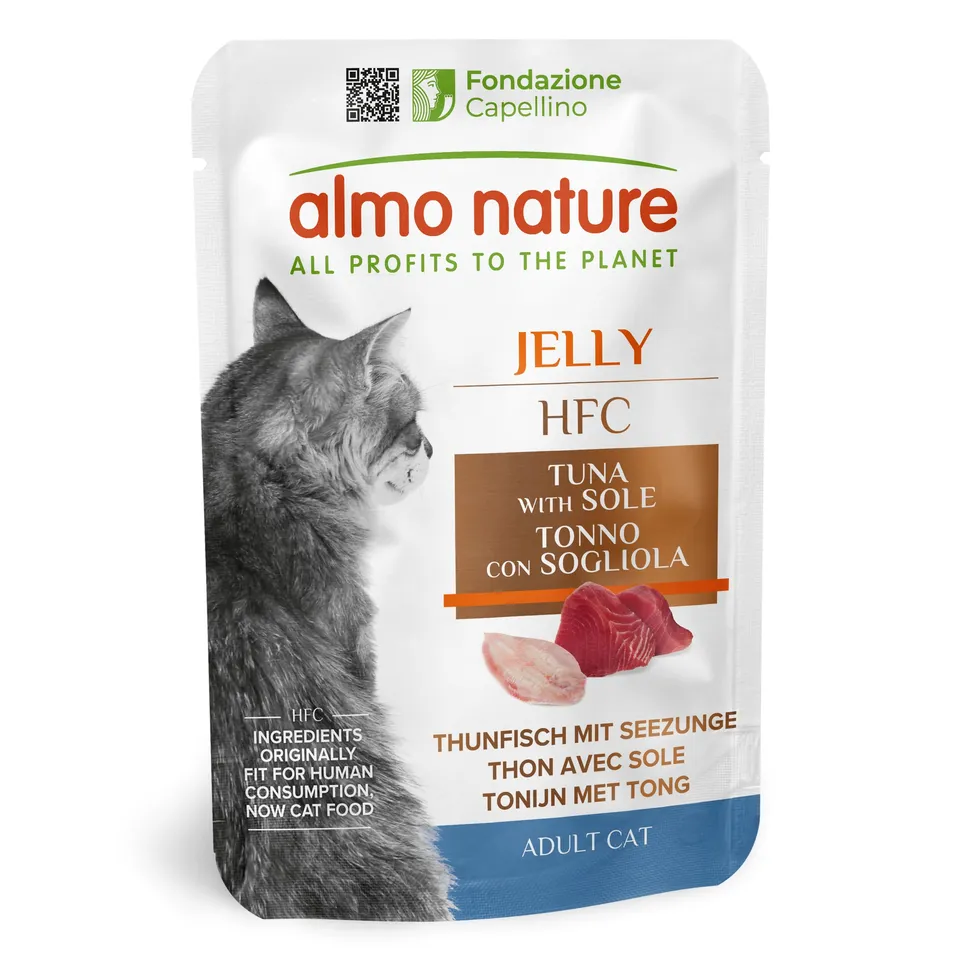 Almo Nature HFC Jelly Nassfutter Thunfisch Seezunge 24x55g