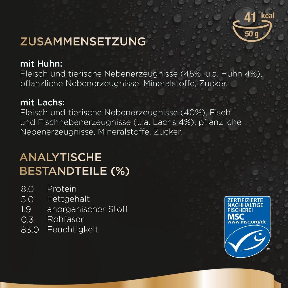 Sheba Fresh Fine Huhn Lachs Sauce Nassfutter 36x50g MSC