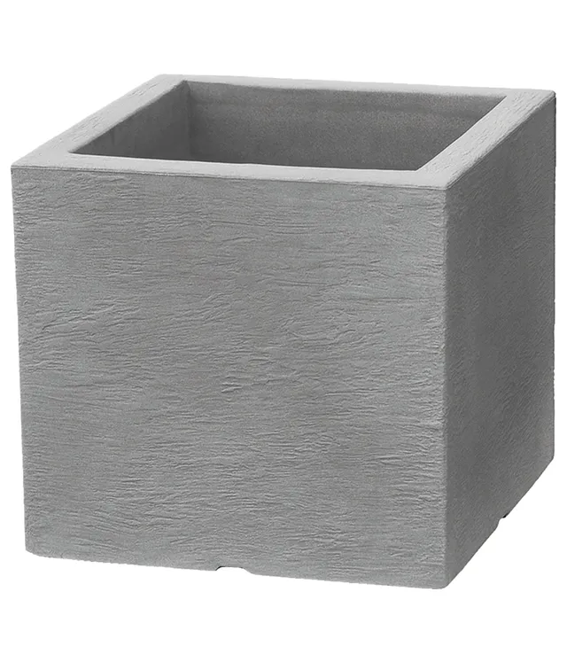 Dehner Palermo Blumenkübel Kunststoff grau 40 cm Steinoptik