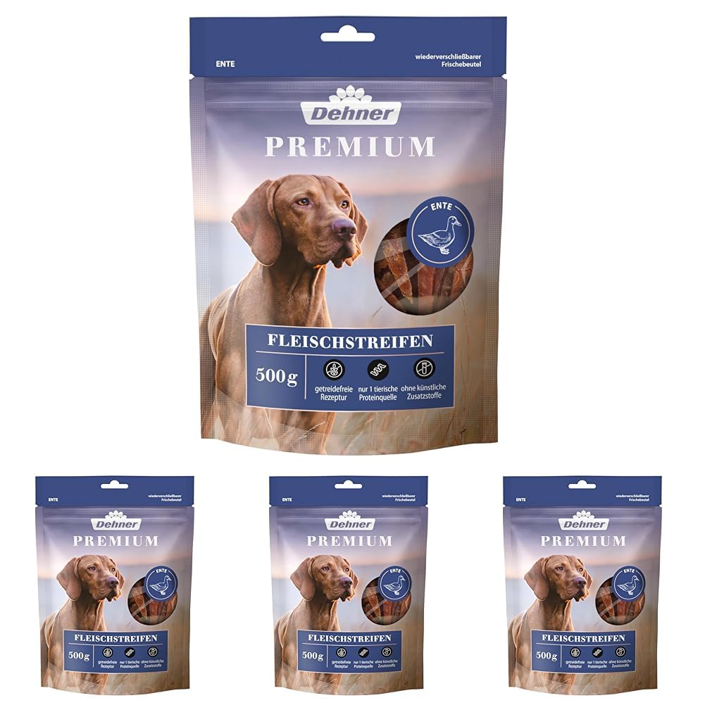 Dehner Premium Lammfleischstreifen Hundesnack 8x50g getreidefrei