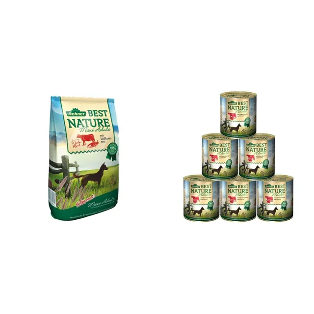 Dehner Best Nature Maxi Adult Trockenfutter Rind Lachs 12,5 kg