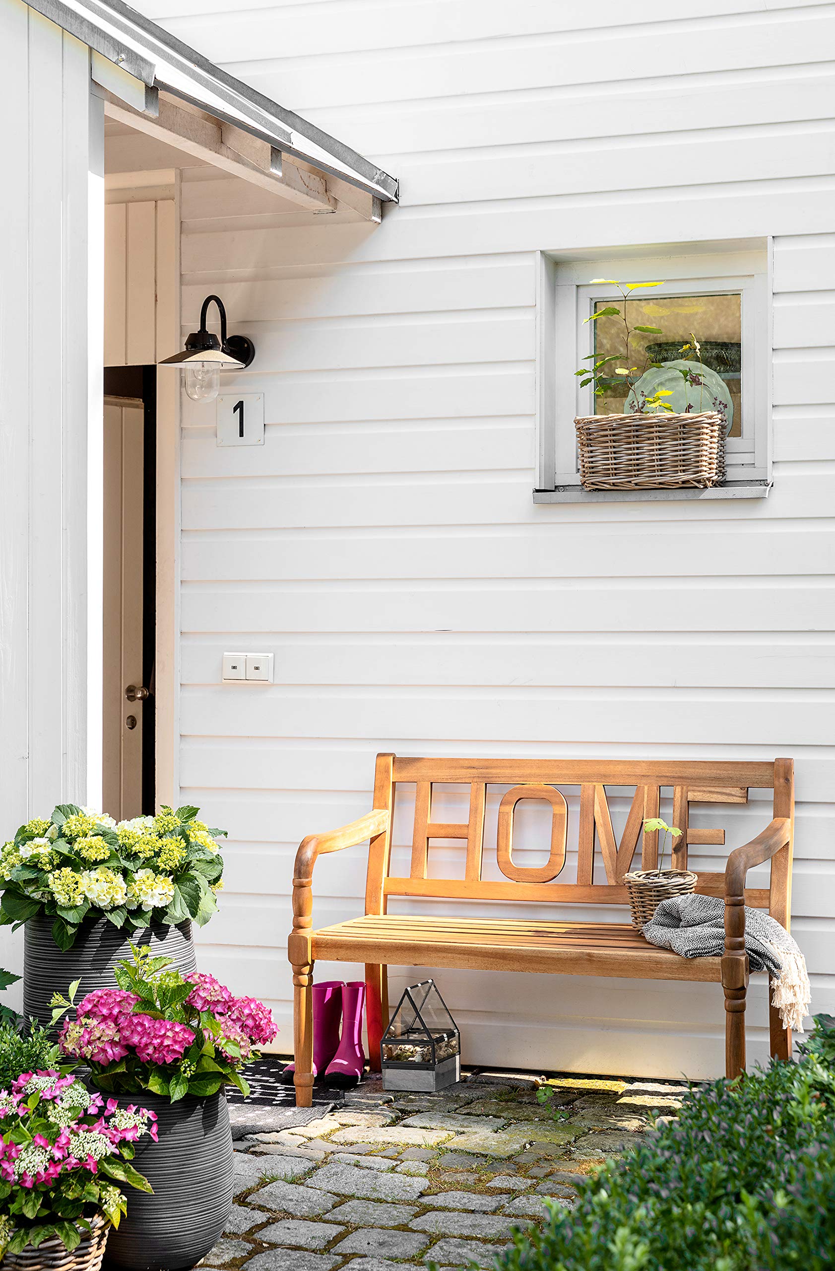 Dehner Home Gartenbank 2-Sitzer Akazienholz 120 cm natur