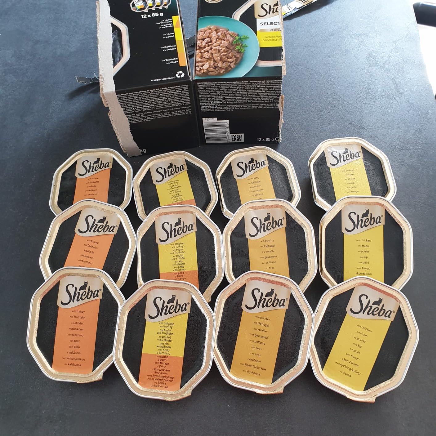 Sheba Selection Geflügel Katzennassfutter 72x85g Sauce