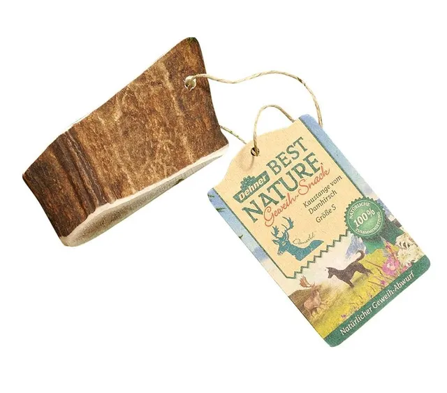 Dehner Best Nature Kaustange Damhirsch-Geweih S für Hunde 8-15kg