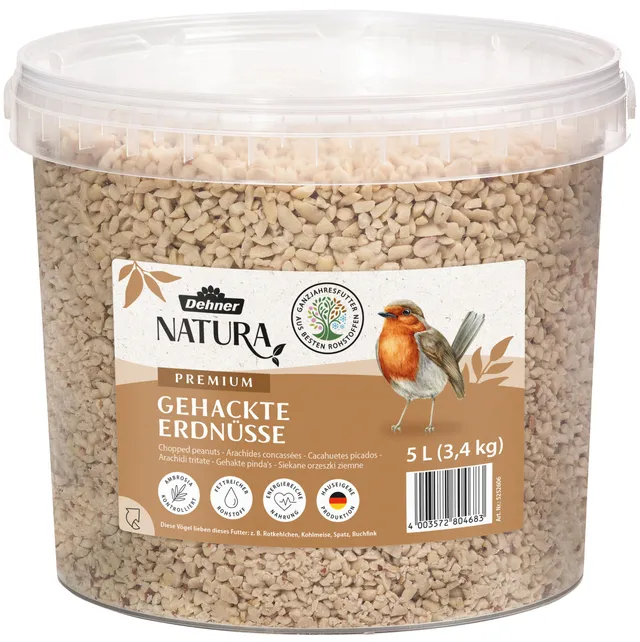 Dehner Natura Premium Wildvogelfutter Erdnüsse 3,4 kg schalenfrei