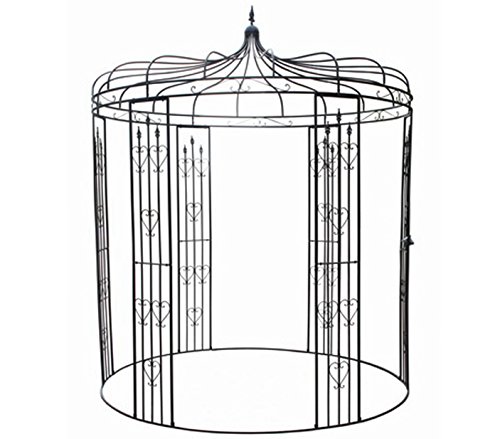 Dehner Premium Lovely Heart Rosenpavillon Metall 232 cm schwarz