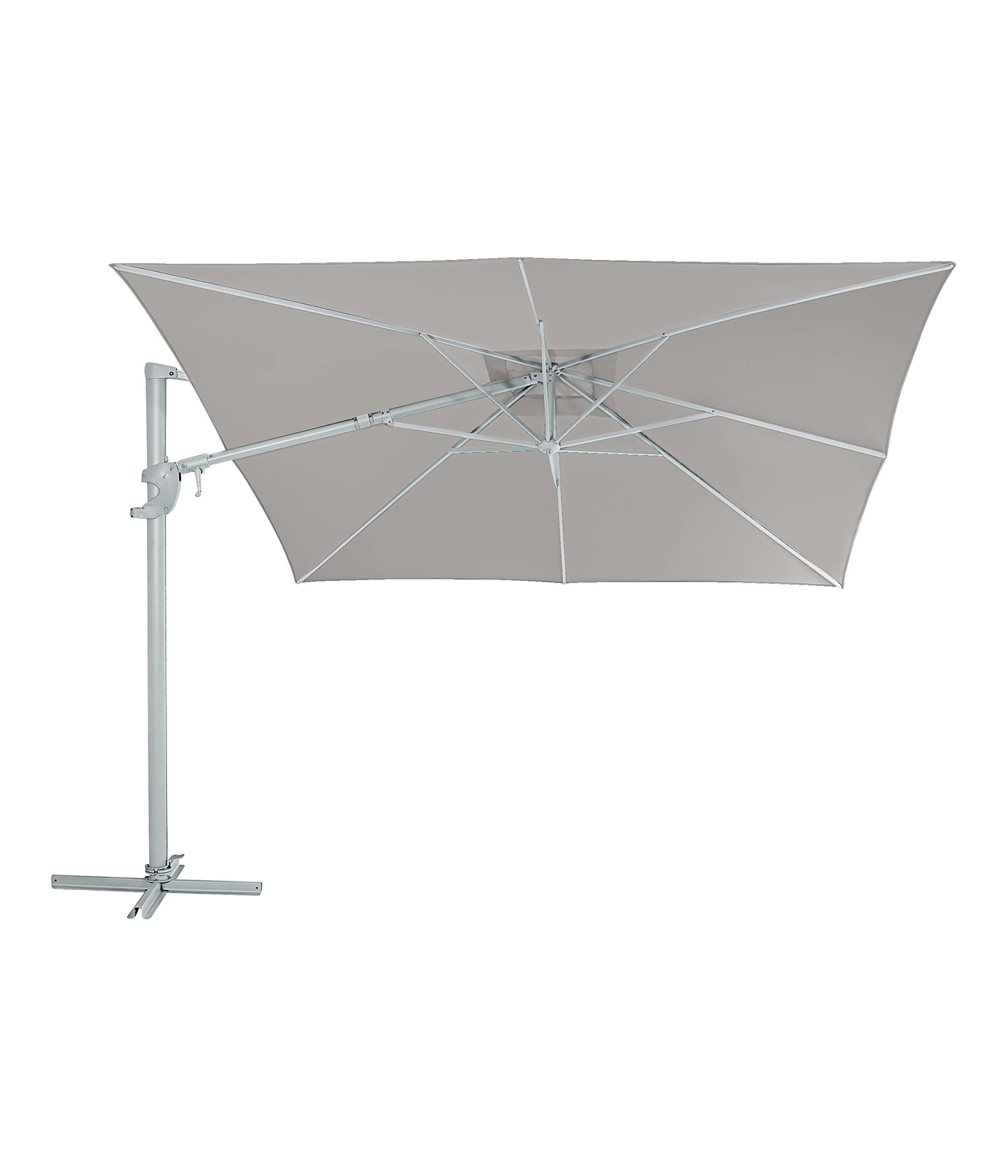 Dehner Premium Lovely Zypern Ampelschirm eckig hellbraun
