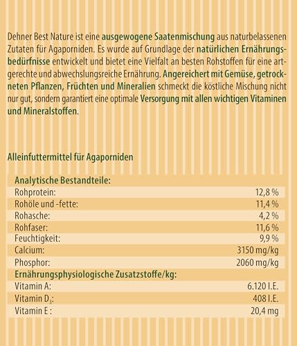 Dehner Best Nature Agapornidenfutter 2,5 kg Kolbenstücke