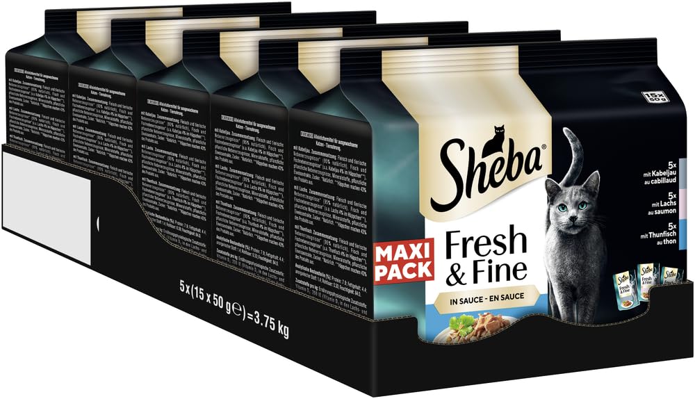 Sheba Fresh Fine Nassfutter 75x50g Fisch MSC in Sauce