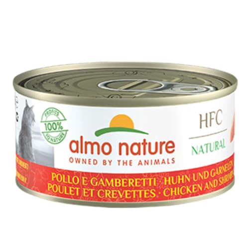 Almo Nature Huhn Nassfutter 24x70g mit Garnelen natürlich