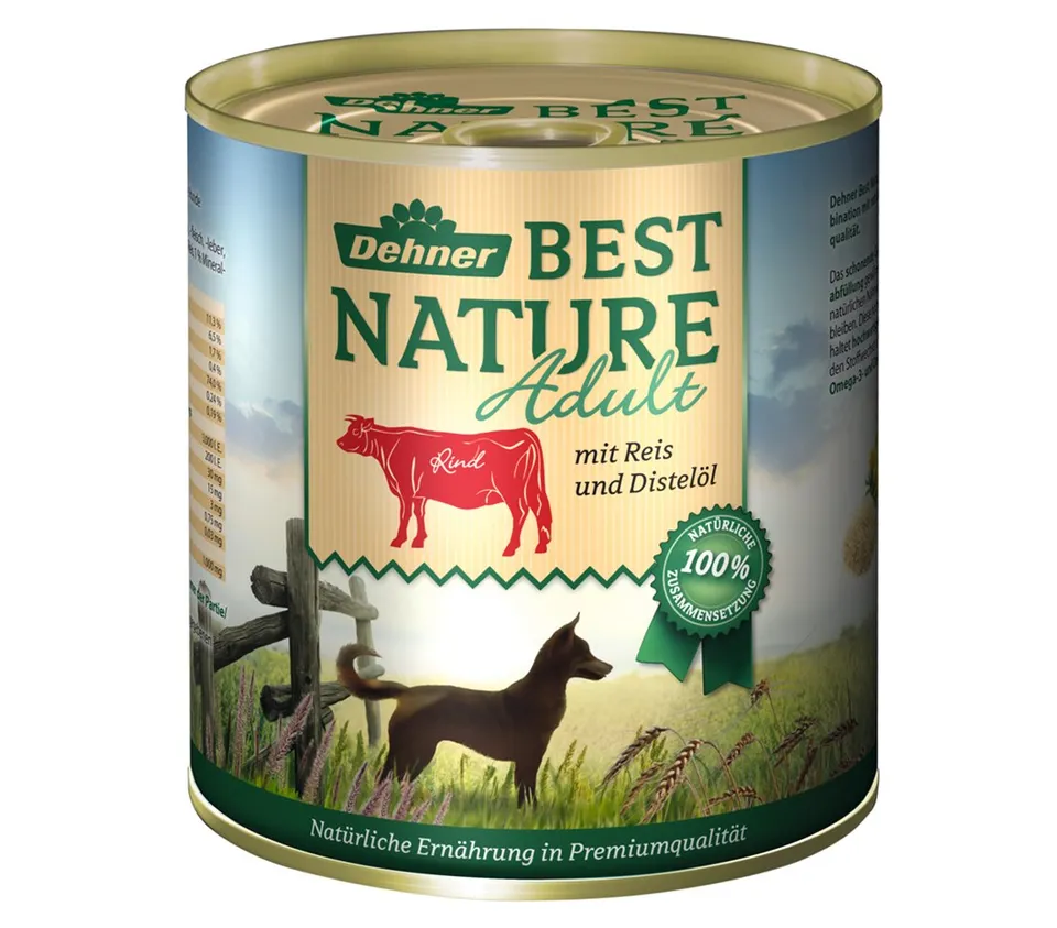 Dehner Best Nature Adult Hundefutter Rind Reis 400 g getreidearm