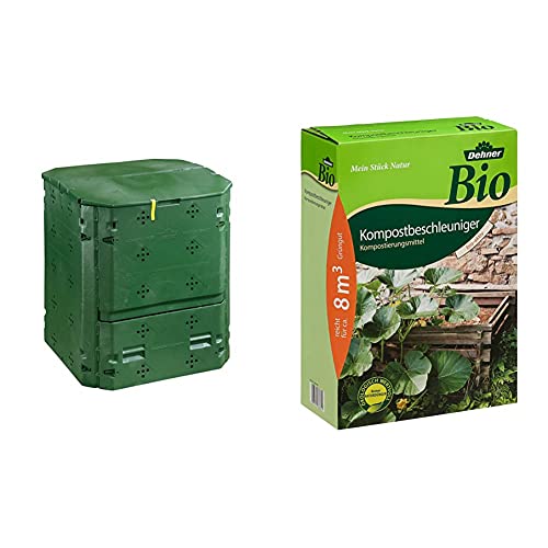 Dehner Thermokomposter 420 L + Beschleuniger 5 kg UV-stabil
