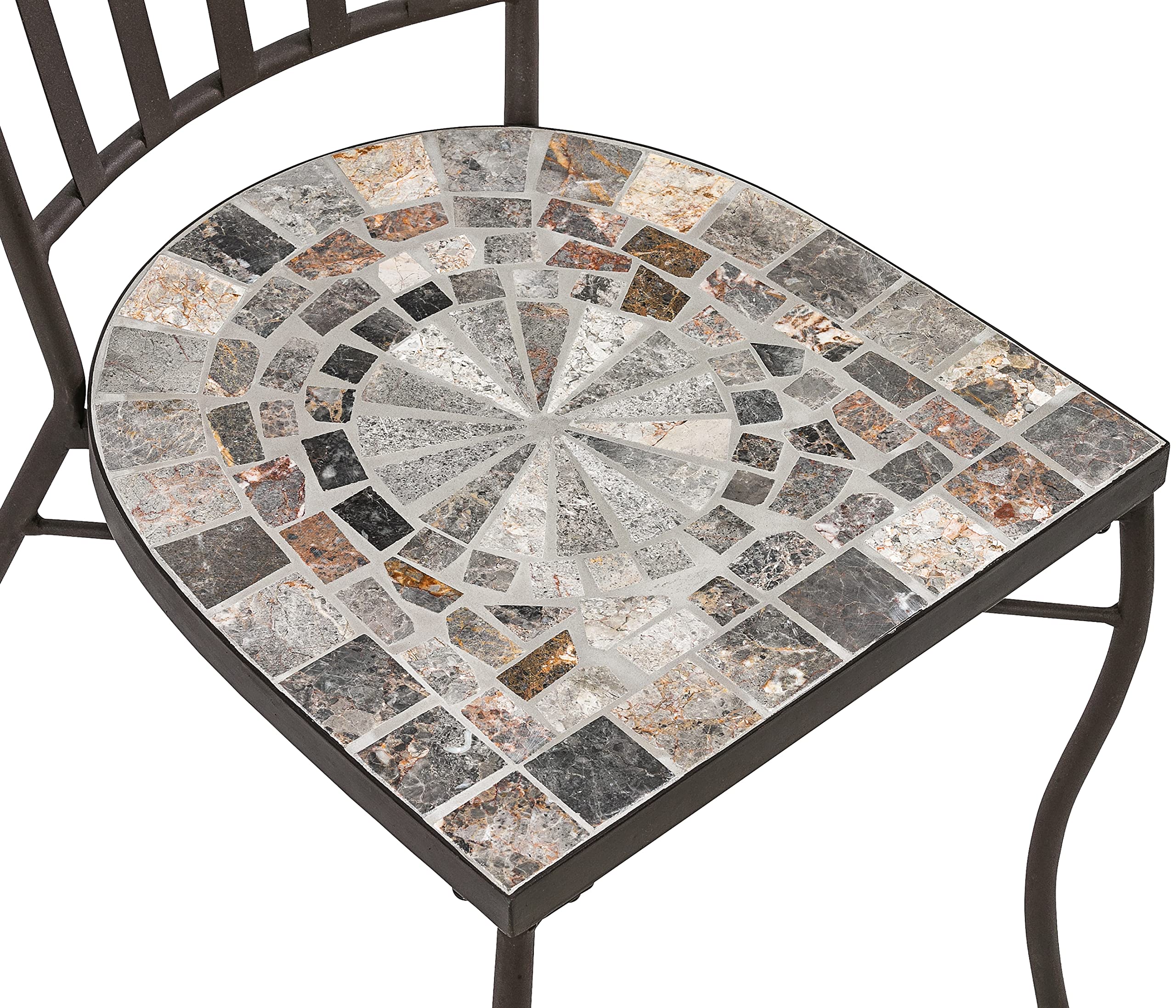 Dehner Fine Nature Grazia Mosaikstuhl grau braun 90 cm