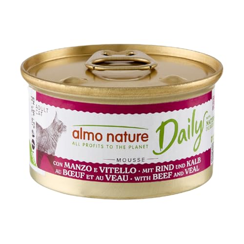 Almo Nature Daily Mousse Nassfutter Rind 24x85g getreidefrei